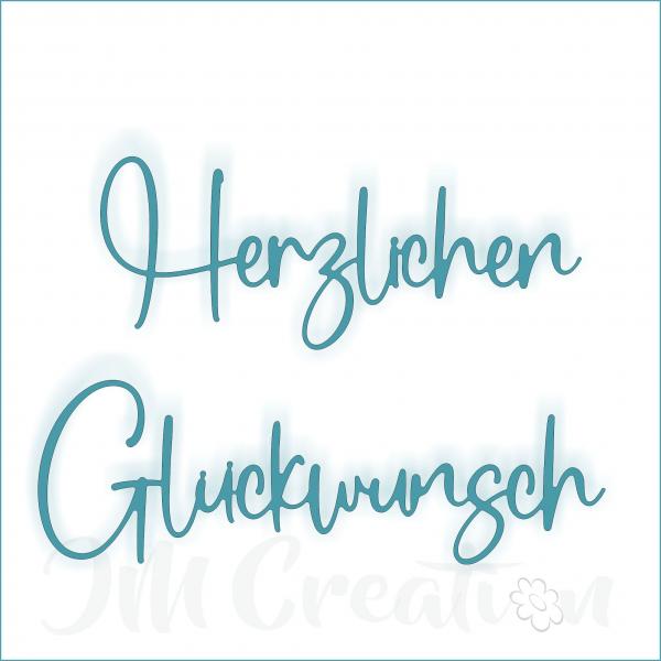 Herzlichen Glückwunsch groß - Stanzschablone